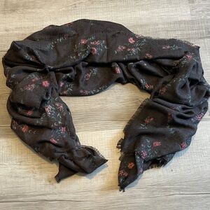 LC Lauren Conrad Dark Floral Scarf. Never Worn.